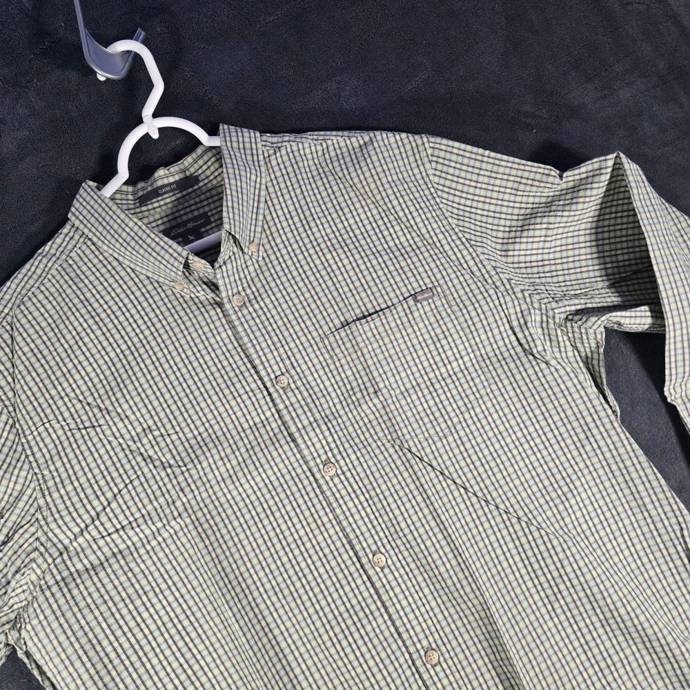 Eddie Bauer‎ Plaid Button Down Shirt Long Sleeve Classic Fit Mens XXL